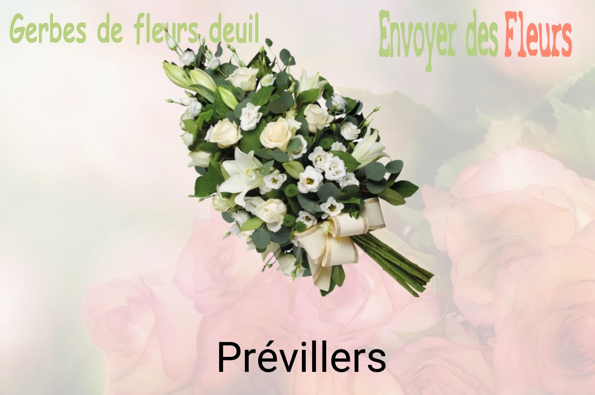Gerbe de fleurs de deuil livrée à Prévillers